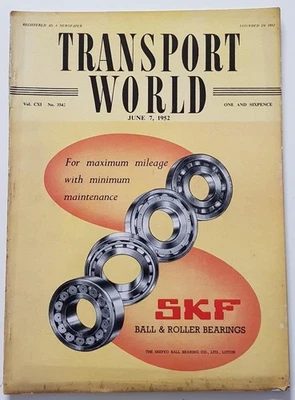 TRANSPORT WORLD NEWSPAPER MAGAZINE JUN 7 1952 VOL CXI (111) NO. 3542 - Image 1 of 4