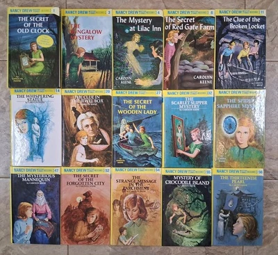 Nancy Drew Mystery Stories Hardcover Book Lot Of 15 Carolyn Keene - Image 1 of 4