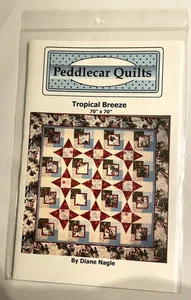 Edredones de peddlecar Tropical Breeze de Diane Nagle 70”x 70” patrón de edredón - Imagen 1 de 4