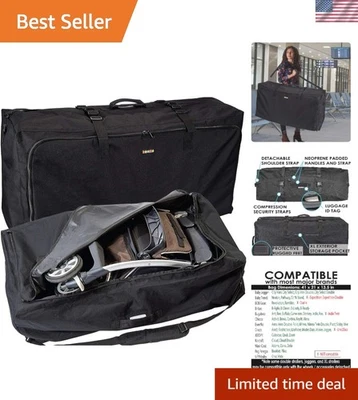 Bolso Cochecito Soft Shell con Doble Cremallera y Bolsillo Exterior - Diseño Moderno Foto 1 de 4