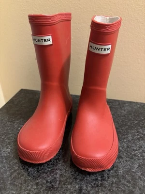 Botas de lluvia Hunter rojas para niños Foto 1 de 4