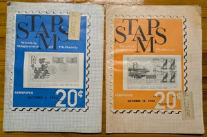Lot of 2 Stamps Weekly Magazine of Philately Issues October 1962 - Imagen 1 de 2