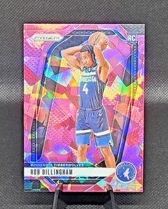 2024 Panini Prizm Pink Cracked Ice Prizm ROB DILLINGHAM (RC) #250 Timberwolves - Picture 1 of 3