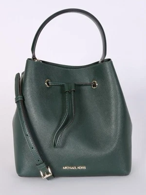 Women’s Michael Kors Suri Large Bucket Messenger Bag Racing Green - Image 1 of 4