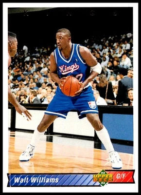 1992 Walt Williams Rookie Upper Deck Basketball #330 Sacramento Kings - Image 1 of 2