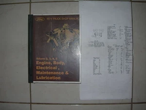 Service Manual Ford Truck Volume 2-5 Eng Body Elec 1974 Repair Shop Dealer Book - Bild 1 von 3