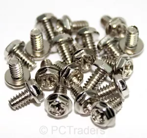 20x 6-32 6mm Coarse PC Computer Case Expansion Card PSU Screws - FREE UK P&P - Picture 1 of 1