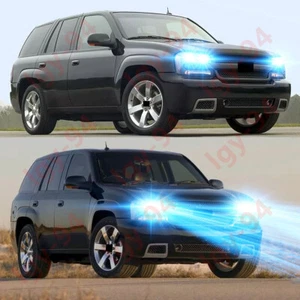 For 2002-2009 TRAILBLAZER BLACK - 4PC 8000K Ice Blue LED Headlight Bulbs X8687 - Bild 1 von 12