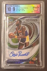 2021-22 Panini Spectra Cazzie Russell Icons AUTO #IA-CZR Purple 14/25 - Picture 1 of 3