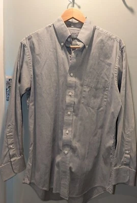 Vestido Oxford Para Hombres Stafford Ejecutivo Algodón Pinpoint M Gris 16x33 Foto 1 de 3