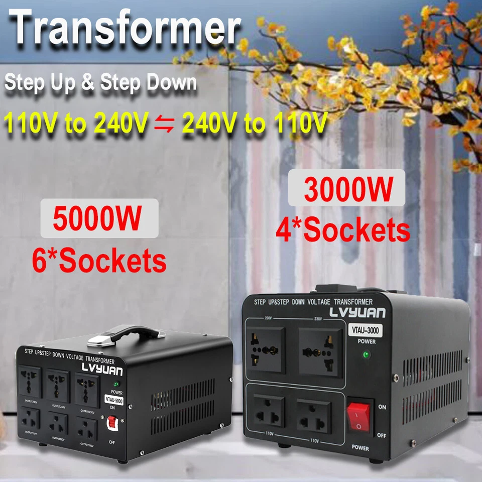 3000W 5000W Voltage Transformer Converter Step Up 110V-240V Step Down 240V-110V - image 1 of 4
