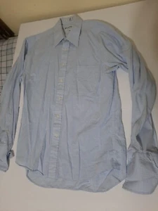 Givenchy Monsieur 15.5 34 35 Long Sleeve Button Dress Shirt Light Blue Cotton - Picture 1 of 6
