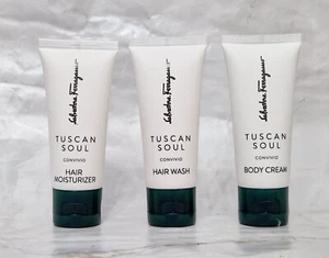 SALVATORE FERRAGAMO Tuscan Soul Convivio Crema Corporal Jabón para Cabello 35 ml Juego de 3 O - Imagen 1 de 4