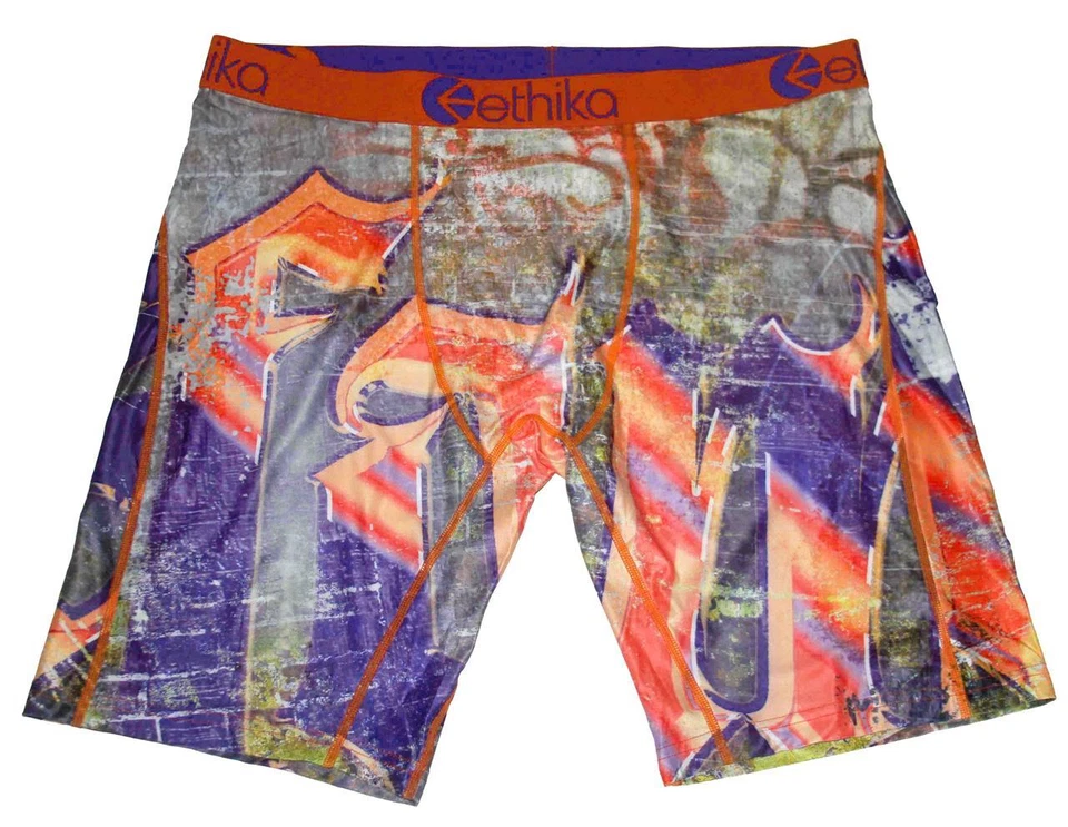 Cueca boxer Ethika the Staple letras borradas nebulosas laranja roxo cinza Mn 2XL NOVA NA CAIXA - Imagem 1 de 1