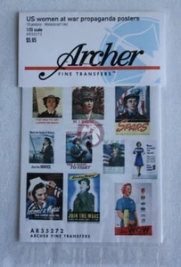 Carteles de propaganda de mujeres en guerra de Archer Fine Transfers 1/35 EE. UU. AR35272 - Imagen 1 de 1