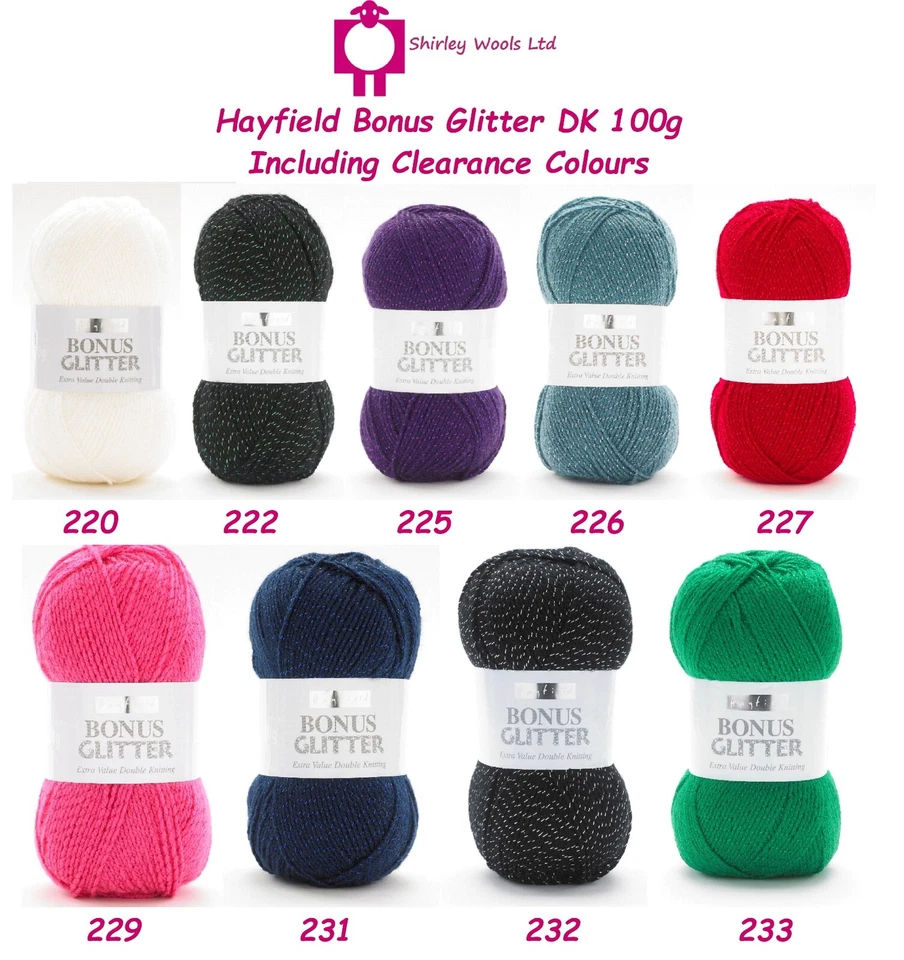 Hayfield Bonus Glitter DK 100g - Includes Clearance Offers from £1.99 per Ball - Image 1 of 1