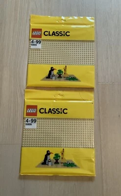 LEGO Classic 10699 Sand/Tan Grundplatte Bauplatte 32x32 Noppen 2 Stück NEU - Bild 1 von 2