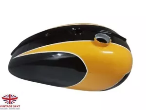 FIT FOR TRIUMPH T120 YELLOW &  BLACK PAINTED PETROL TANK - Picture 1 of 4