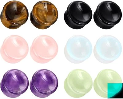 Juego de medidores de oído doble mezcla de carne acampanada para hombre mujer Foto 1 de 4