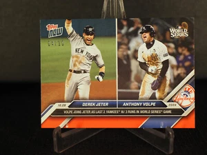 Derek Jeter/Anthony Volpe 2024 MLB Topps NOW Card 878 Red Parallel 4/10 - Picture 1 of 3