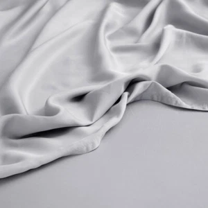 Canningvale Queen Size Luxury Lustro Bamboo Bedding Bed Sheet Set Perla Silver - Picture 1 of 4