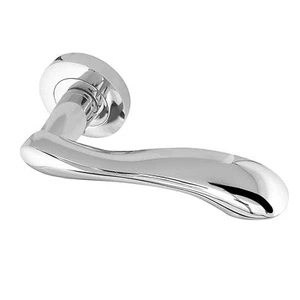 Gamma Internal Door Handle Sets Lever On Rose - Polished or Satin Chrome JV509 - Picture 1 of 6