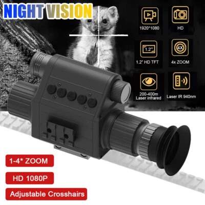 Megaorei M5 Hunting Night Vision Rifle Crosshair Scope 1080P 940nm IR Camera UK - Image 1 of 4