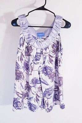 Simply Vera 小号背心衬衫缎面领雪纺  — 第 1/4 张图片