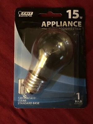 FEIT Electric BP15A15/CL Appliance Bulb 15W 120V A15 Standard Base Clear - Image 1 of 2