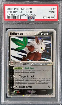 2006 Pokemon EX Crystal Guardians 97 Shiftry EX-Holo M PSA 9 - Image 1 of 2