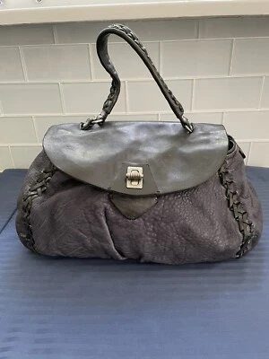 Cartera de cuero, gris, Olivia Harris Foto 1 de 4