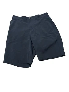 Panama Jack Chino Shorts Men's 34 Black Flat Front Pocket Polyester Blend - Picture 1 of 6