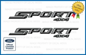 (2x) 2015 - 2026 Ford F150 SPORT 4x4 calcomanía gráfica lateral XLT gris pegatina FH1B2 - Imagen 1 de 2