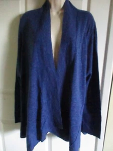 SZ 1X Eileen Fisher Blue Angel Linen Cotton Slub Mix Stitch Cardigan NWT - Picture 1 of 3