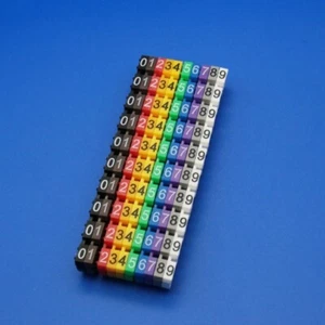 1.5mm-6mm Cable Markers Colourful C-Type Marker Number Tag Label Electrician - Picture 1 of 9