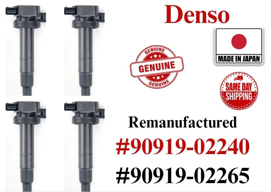 ✅4 bobinas de encendido originales DENSO 00-16 para TOYOTA & SCION 1,5 L #90919-02265 Foto 1 de 1