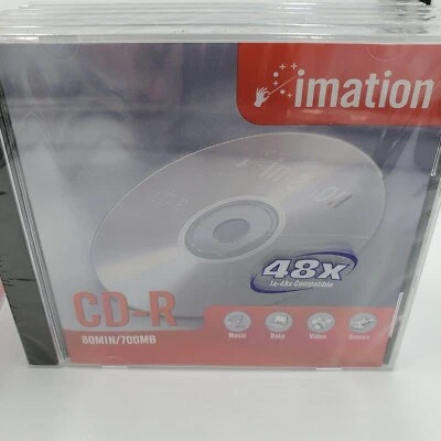 (10) NEW Imation CDR Media 32x 700MB 80min - Sealed and unsealed - Image 1 of 4