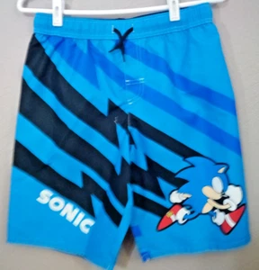 NEW Sonic the Hedgehog Boys Swimsuit Size 14-16  L Swim Shorts UPF 50 + NWT - Picture 1 of 9