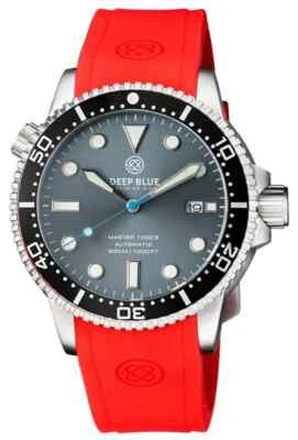 Reloj automático para hombre Deep Blue Master 1000 II esfera gris pizarra azul - rojo Foto 1 de 4