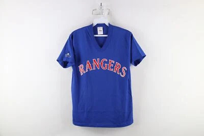Винтажная бейсбольная футболка 90-х Majestic Boys с большим надписью Texas Rangers сделано в США - Изображение 1 из 4