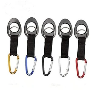 Durable Silicone Water Bottle Holder Hook Carrier with Carabiner Clip & Key 1 - Picture 1 of 8