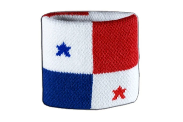 DIGNI Schweißband Fahne Flagge Panama 7x8cm Armband für Sport 2er Set
