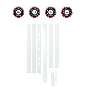 Jamb Repair Kit Steel 59.5" Reinforcement Home Security White Finish Easy Ins... - Picture 1 of 8