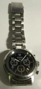 Seiko Chronograph Male Watch with Chrome Metal Band - Model  GT63-00A0 - Picture 1 of 1