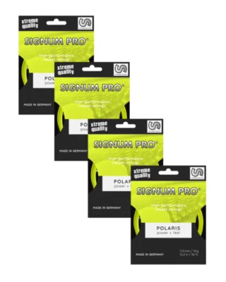 4 SETS SIGNUM PRO POLARIS SET 12MT 1.15/18G TENNIS STRING POWER + FEEL