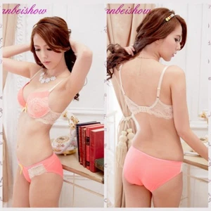 Conjunto de lencería para mujer ropa interior grueso profundo cuello en V push-up sujetador y braguita conjunto 32-36 B C - Imagen 1 de 39