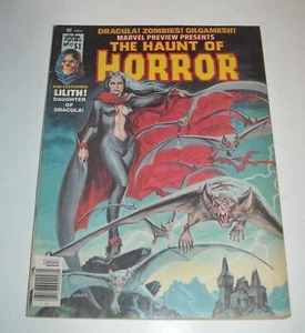 MARVEL PREVIEW  MAGAZINE # 12 Fall 1977 HAUNT of HORROR LILITH 1st SOLO DRACULA - Bild 1 von 11