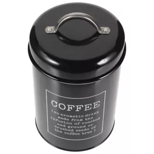 Decorative Tea Canister Kitchen Coffee Bean Canister Metal Sugar Jar Food - Picture 1 of 12