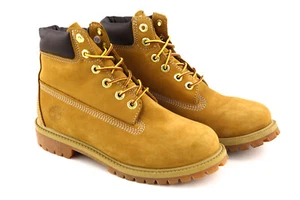 Timberland 12909 Junior Boots EU4.5 EU5 Brown Leather Logo Primaloft 200 Grams - Picture 1 of 17