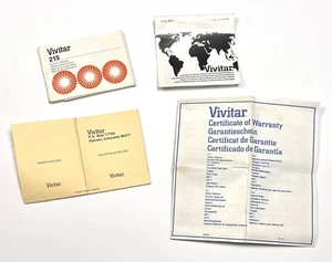 VTG VIVITAR 215 Camera Operator's OWNER'S MANUAL Instruction Booklet Paperwork - Picture 1 of 2